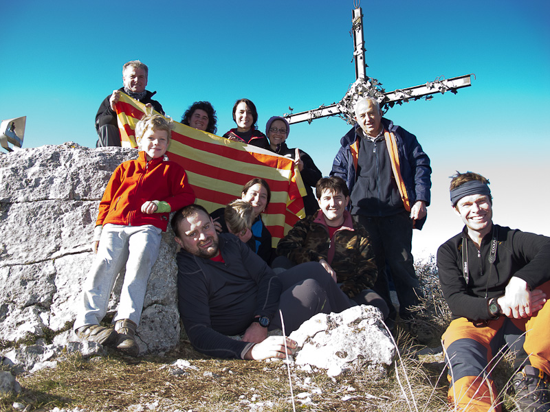 Foto de grup a la Roca de la Mare de Deu
Durant la Pujada del pessebre 2012, el 16/12/12
