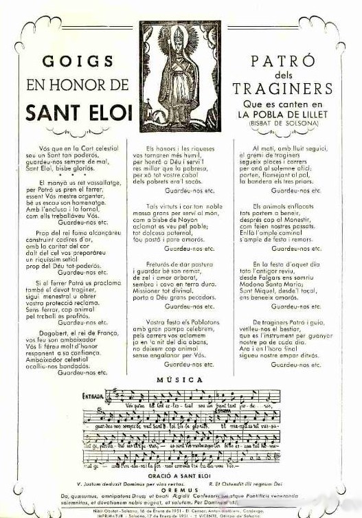 Goigs de Sant Eloi - 1951
